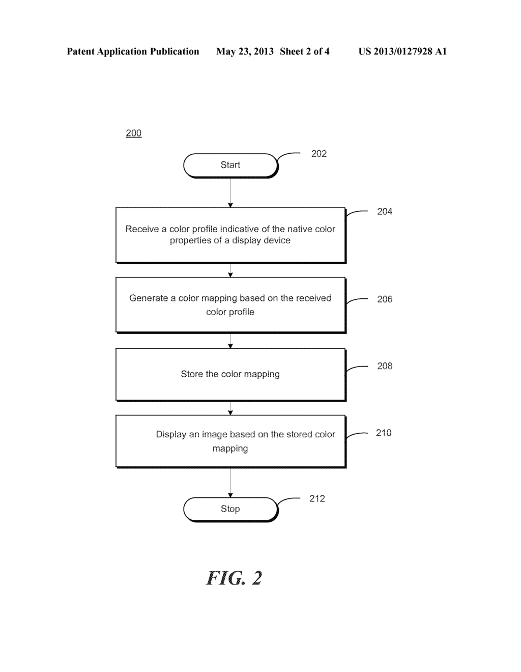 ADJUSTING THE COLOR OUTPUT OF A DISPLAY DEVICE BASED ON A COLOR PROFILE - diagram, schematic, and image 03