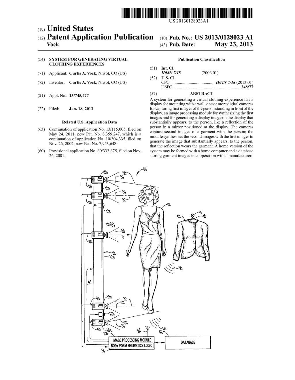 SYSTEM FOR GENERATING VIRTUAL CLOTHING EXPERIENCES - diagram, schematic, and image 01