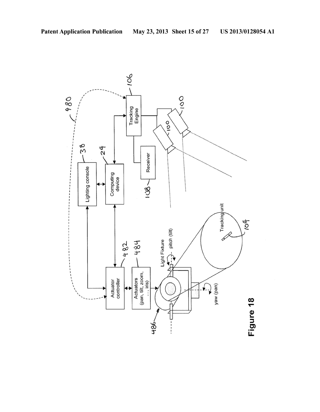 System and Method for Controlling Fixtures Based on Tracking Data - diagram, schematic, and image 16