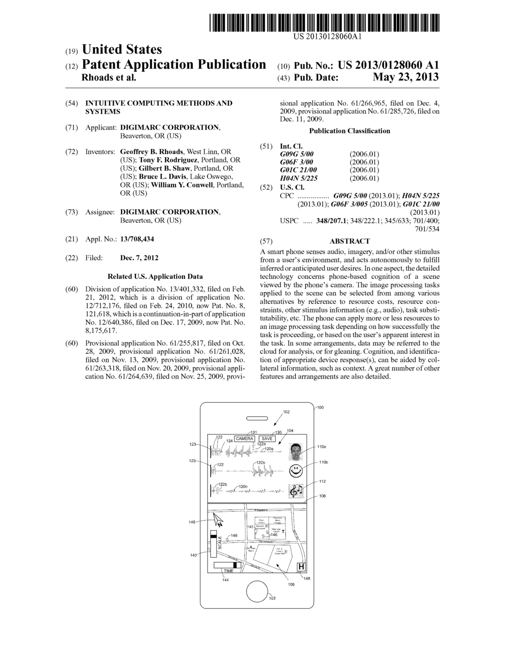 INTUITIVE COMPUTING METHODS AND SYSTEMS - diagram, schematic, and image 01