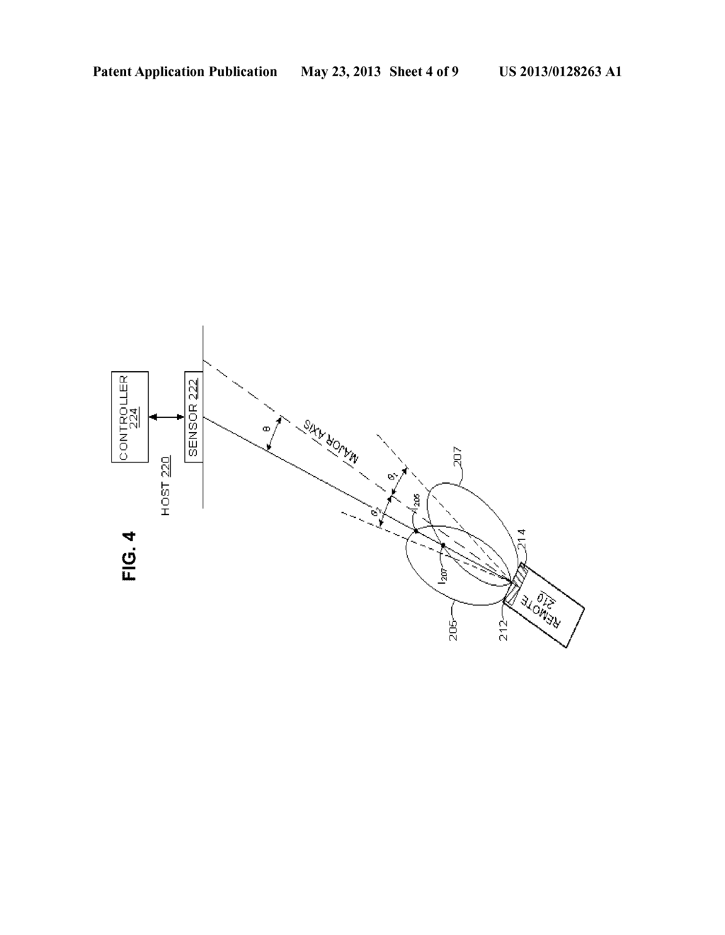 Angle measurement by use of multiple oriented light sources - diagram, schematic, and image 05