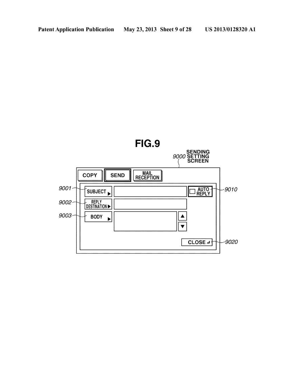 IMAGE FORMING APPARATUS HAVING REPLY MAIL GENERATING FUNCTION AND METHOD     FOR CONTROLLING THE SAME - diagram, schematic, and image 10