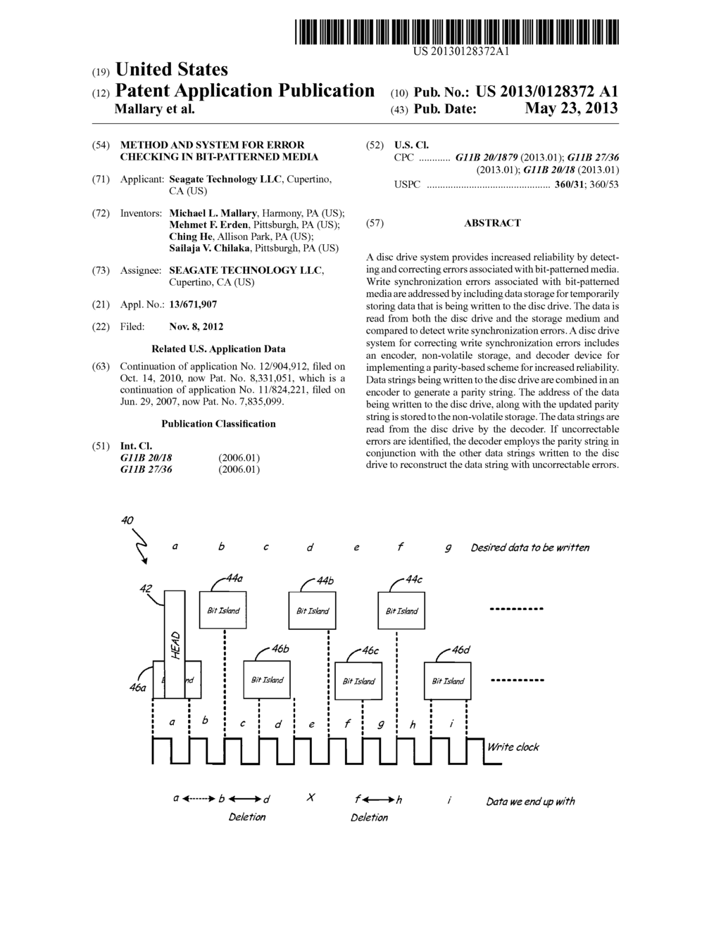 METHOD AND SYSTEM FOR ERROR CHECKING IN BIT-PATTERNED MEDIA - diagram, schematic, and image 01