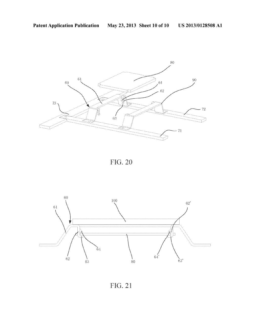 Back Frame and Backlight System of Flat Panel Display Device - diagram, schematic, and image 11