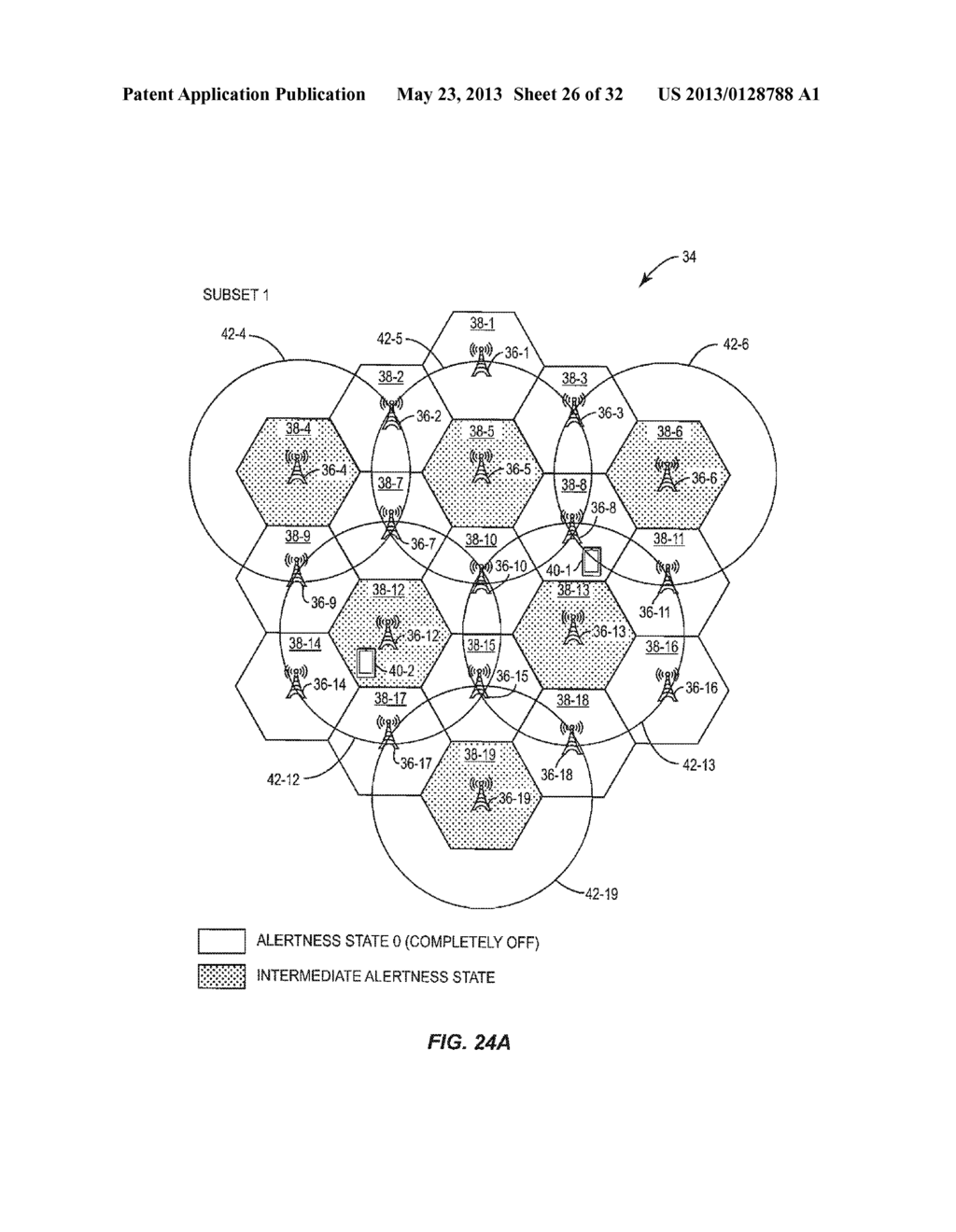 ENERGY EFFICIENT OPERATION FOR WIRELESS ACCESS NODES IN A LOW-LOAD SERVICE     AREA WITHIN A DENSE DEPLOYMENT OF WIRELESS ACCESS NODES - diagram, schematic, and image 27