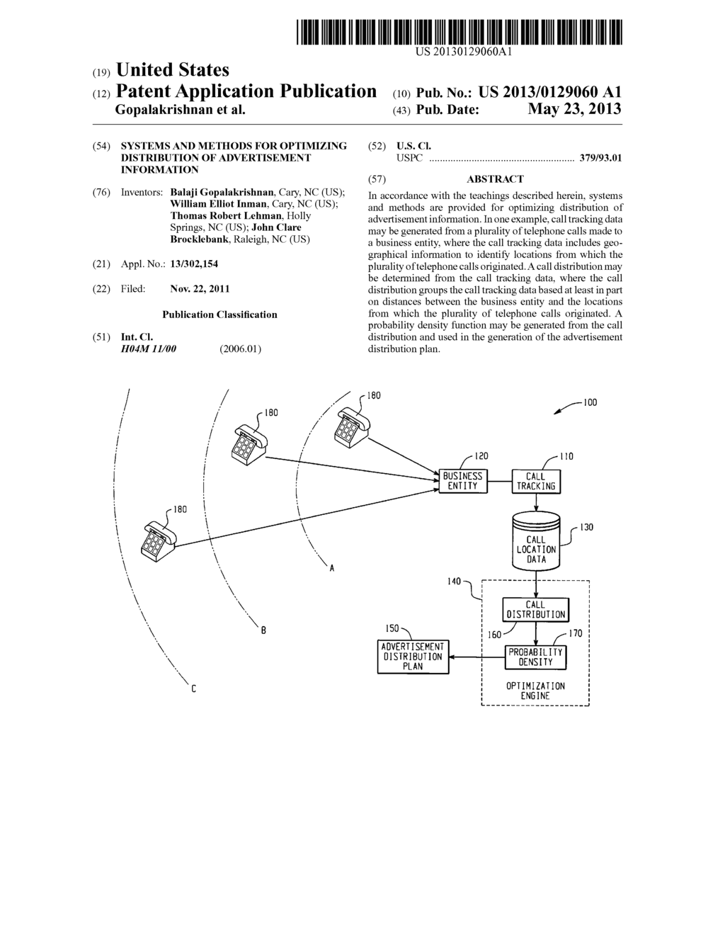 Systems And Methods For Optimizing Distribution Of Advertisement     Information - diagram, schematic, and image 01