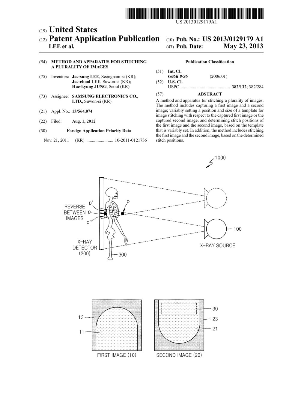 METHOD AND APPARATUS FOR STITCHING A PLURALITY OF IMAGES - diagram, schematic, and image 01