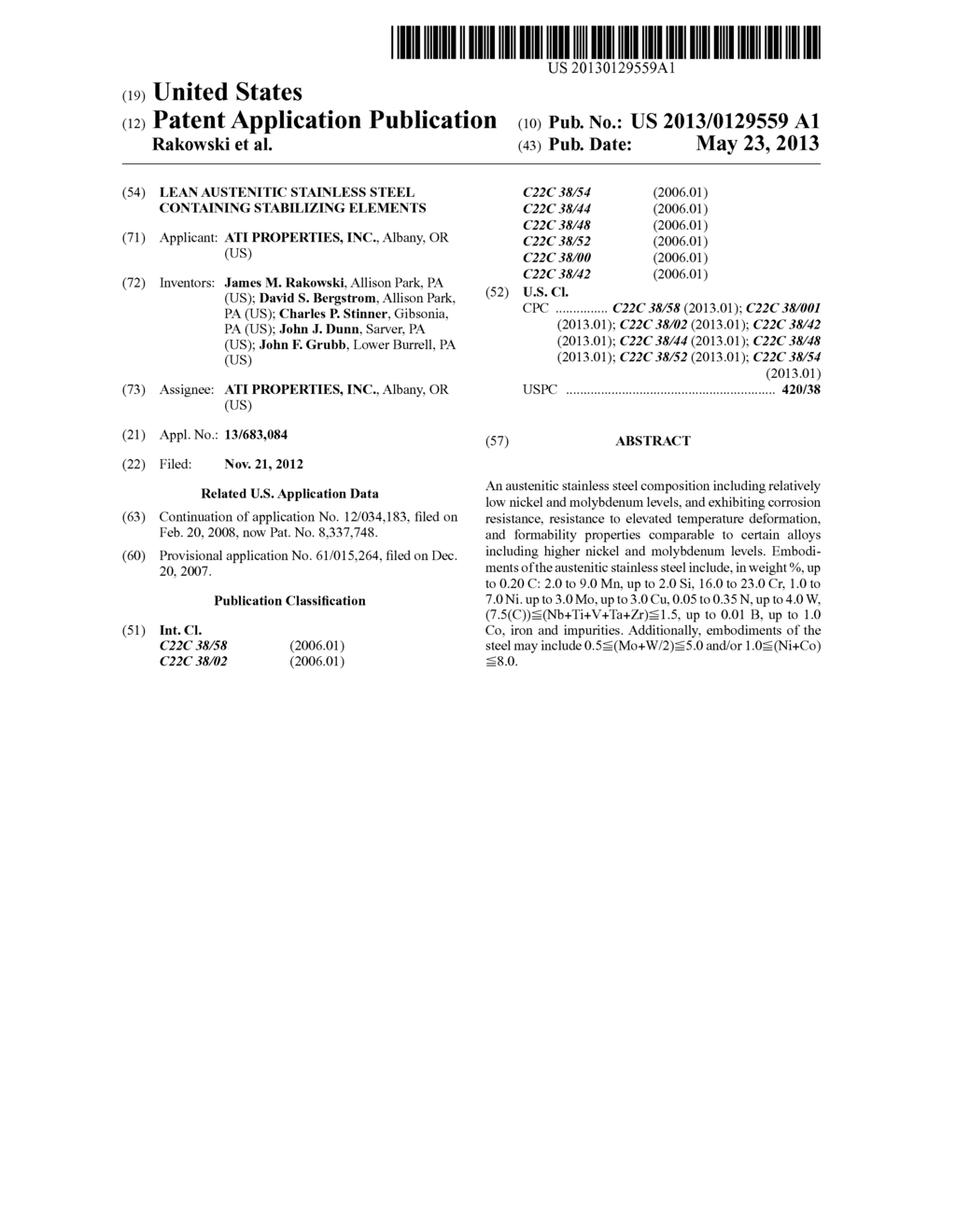 LEAN AUSTENITIC STAINLESS STEEL CONTAINING STABILIZING ELEMENTS - diagram, schematic, and image 01