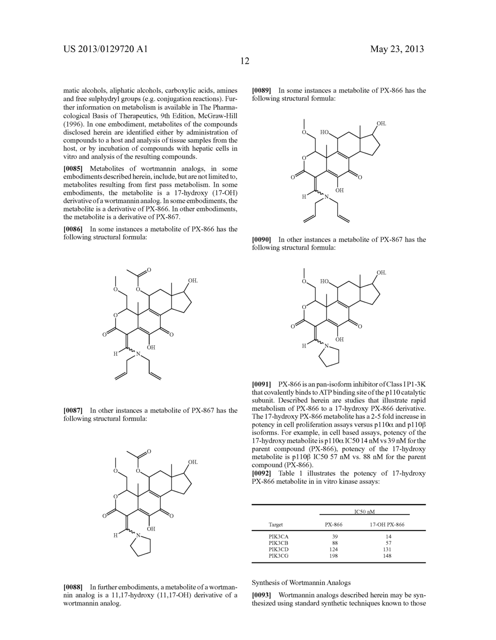 Combination Cancer Therapies with Wortmannin Analogs - diagram, schematic, and image 20