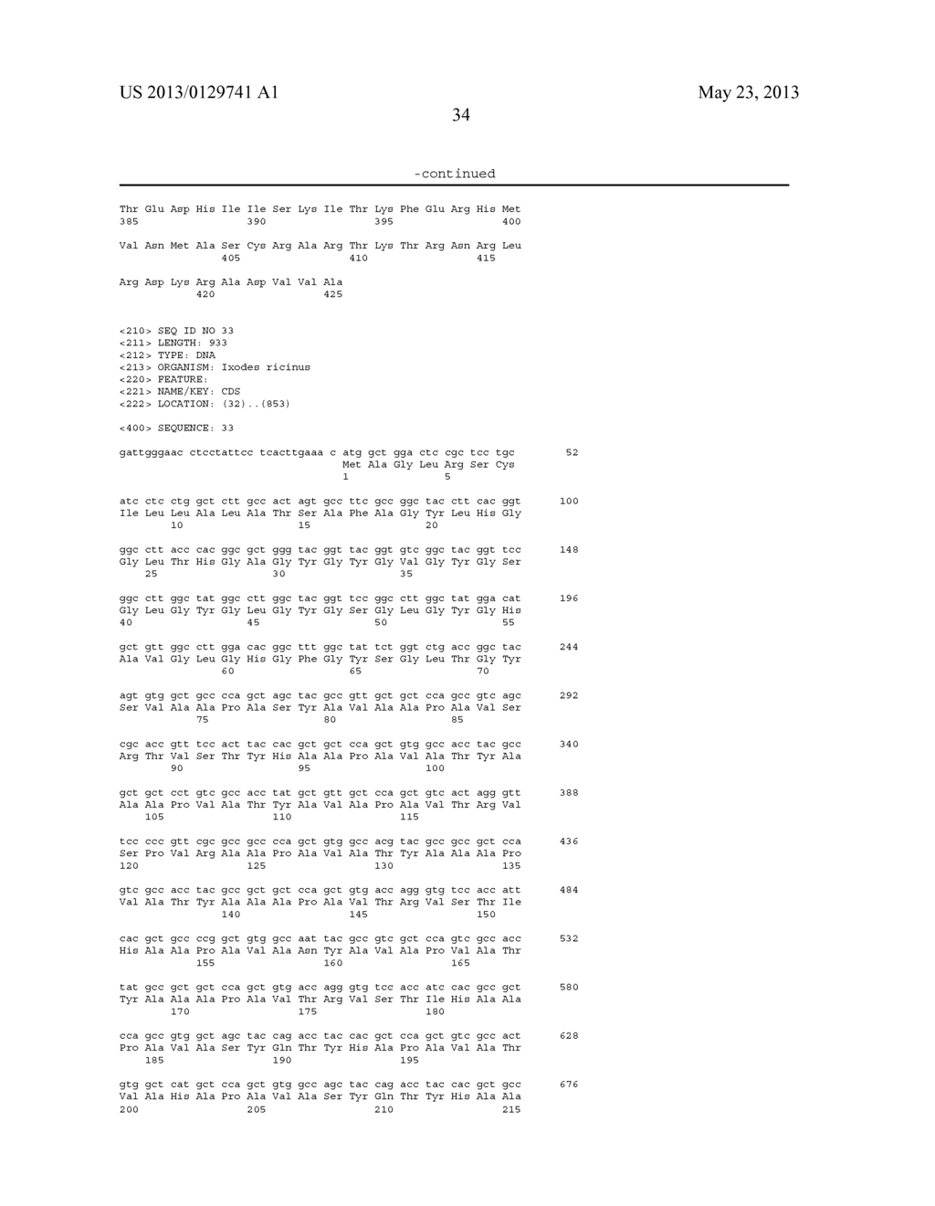 IDENTIFICATION AND MOLECULAR CHARACTERISATION OF PROTEINS, EXPRESSED IN     THE IXODES RICINUS SALIVARY GLANDS - diagram, schematic, and image 46