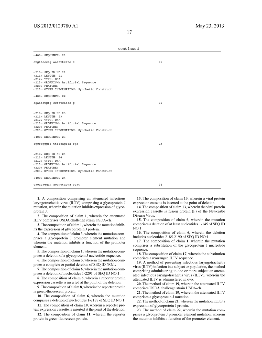 MODIFIED INFECTIOUS LARYNGOTRACHEITIS VIRUS (ILTV) AND USES THEREOF - diagram, schematic, and image 31