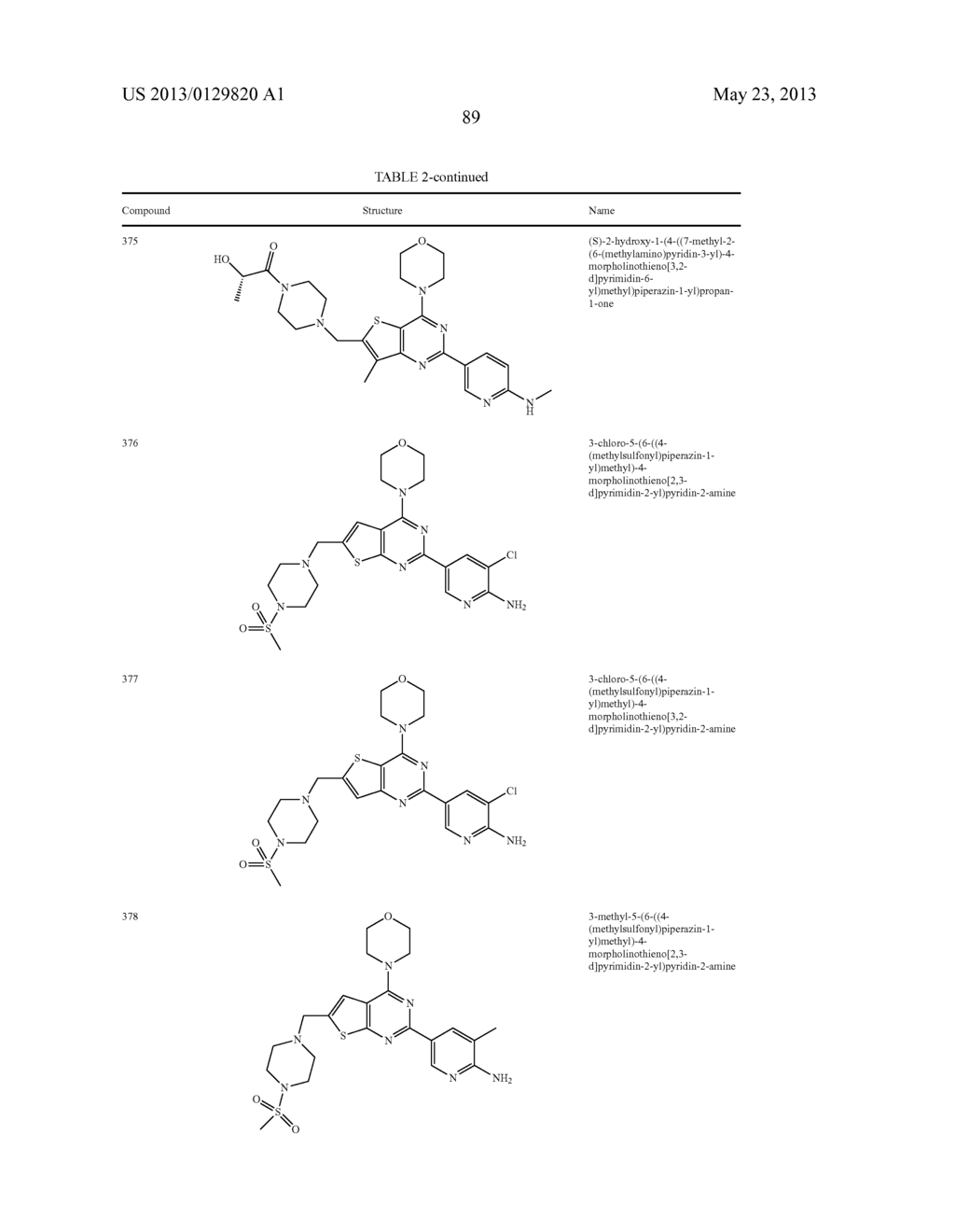 PHOSPHOINOSITIDE 3-KINASE INHIBITOR COMPOUNDS AND METHODS OF USE - diagram, schematic, and image 90