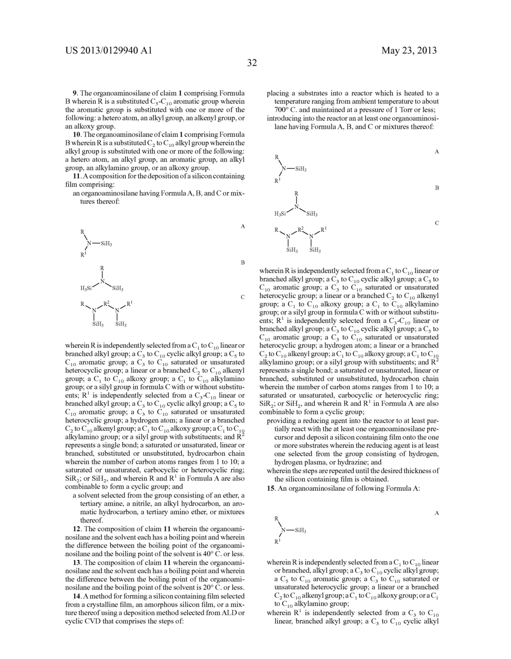 ORGANOAMINOSILANE PRECURSORS AND METHODS FOR MAKING AND USING SAME - diagram, schematic, and image 40