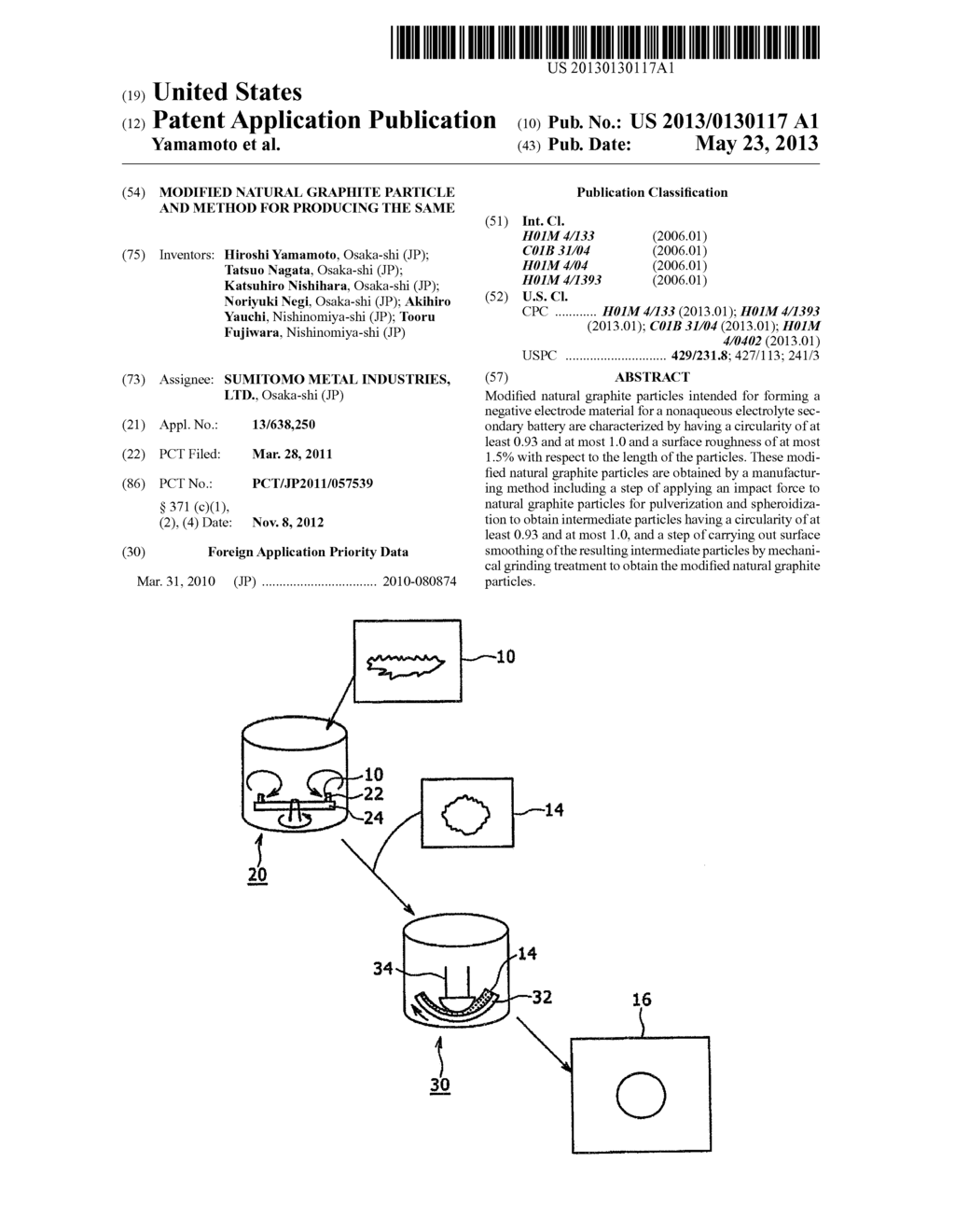 Modified Natural Graphite Particle and Method for Producing the Same - diagram, schematic, and image 01