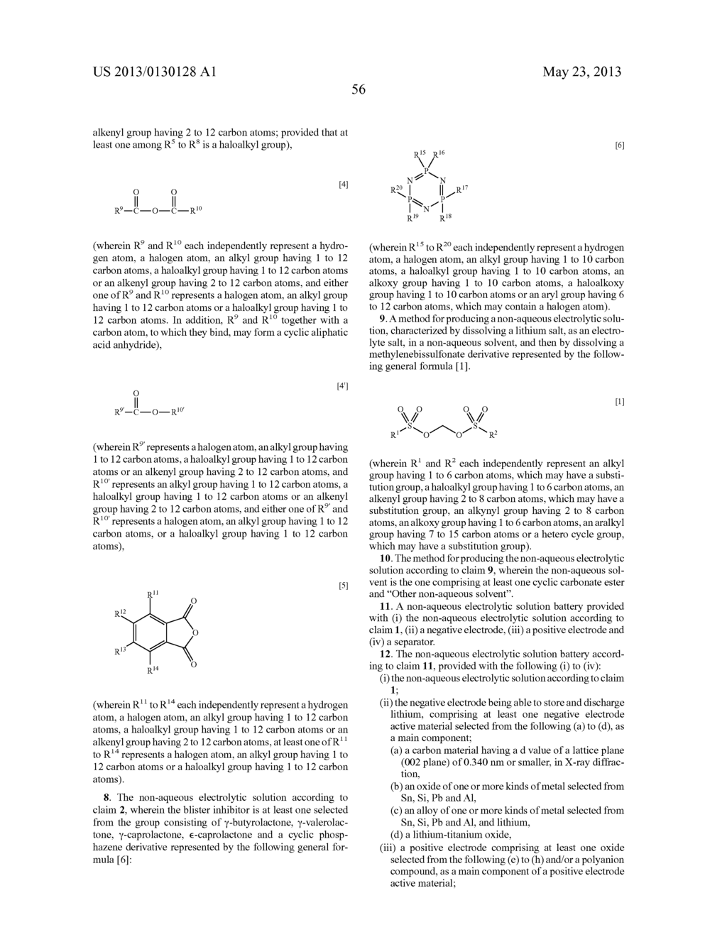 NONAQUEOUS ELECTROLYTE SOLUTION AND NONAQUEOUS ELECTROLYTE BATTERY USING     SAME - diagram, schematic, and image 57