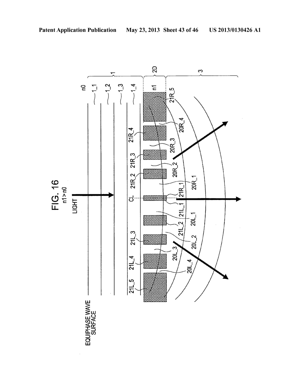 METHOD OF MANUFACTURING AN OPTICAL MEMBER HAVING STACKED HIGH AND LOW     REFRACTIVE INDEX LAYERS - diagram, schematic, and image 44