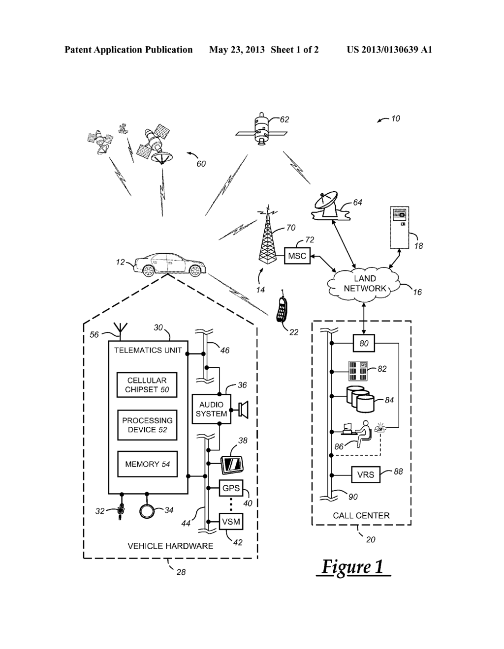 PROVIDING EMERGENCY COMMUNICATION SERVICES USING A VEHICLE TELEMATICS UNIT     AND A MOBILE DEVICE - diagram, schematic, and image 02