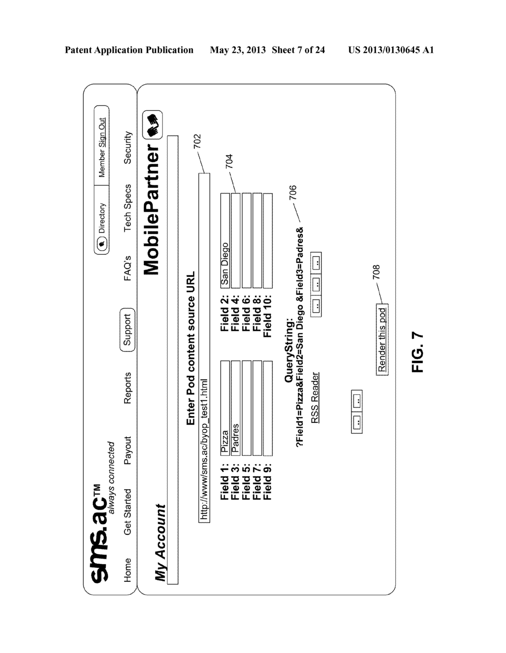 SYSTEMS AND METHODS FOR AUTOMATIC GENERATION, REGISTRATION AND MOBILE     PHONE BILLING OF A POD USING THIRD PARTY WEB PAGE CONTENT - diagram, schematic, and image 08