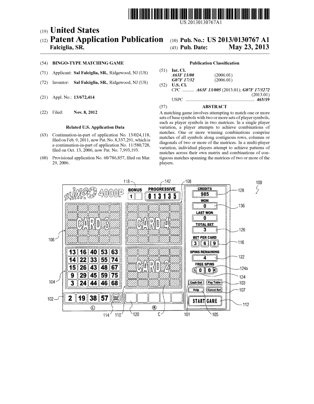 BINGO-TYPE MATCHING GAME - diagram, schematic, and image 01