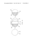 TWO-TONED COLOR GOLF BALL HAVING COLORED COMPONENT COVERED BY OPAQUE AND     TRANSLUCENT COVER PARTS diagram and image