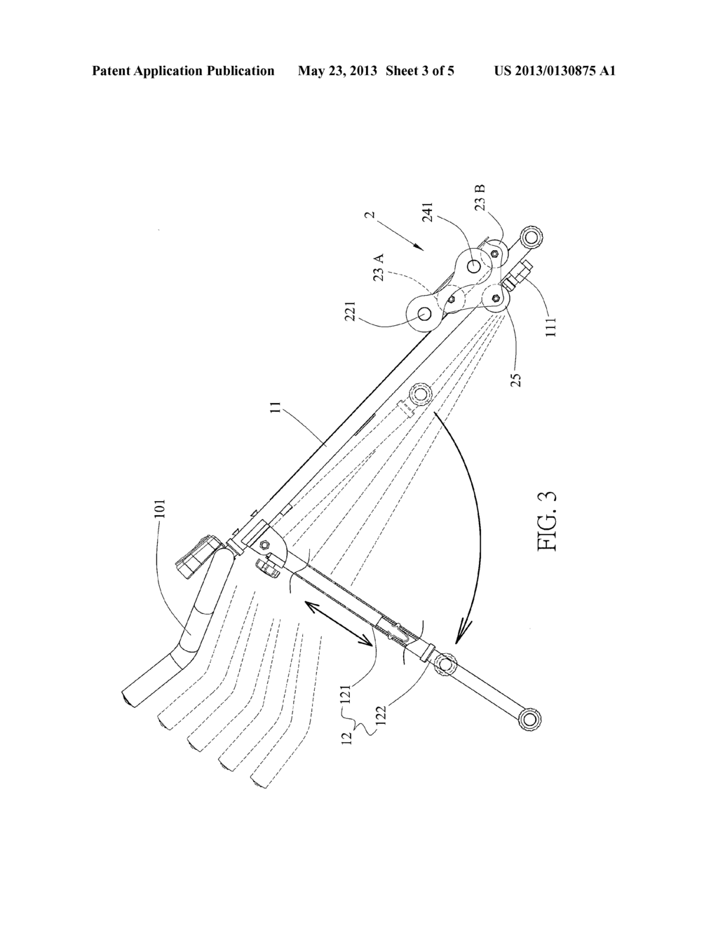 Exercise Device with Length Adjustable Leg - diagram, schematic, and image 04