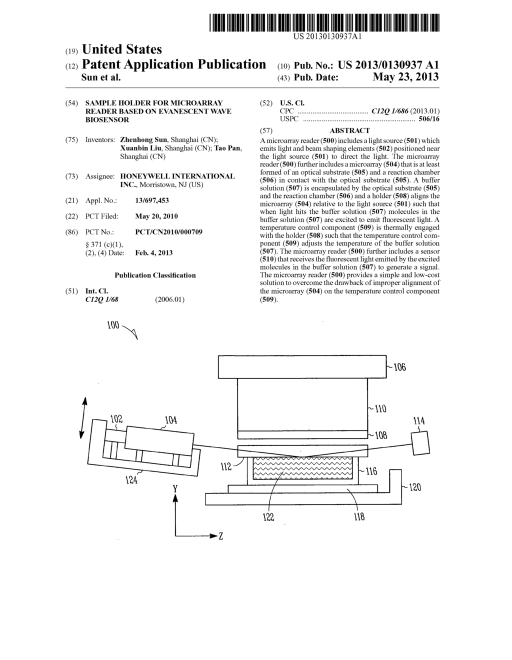 SAMPLE HOLDER FOR MICROARRAY READER BASED ON  EVANESCENT WAVE BIOSENSOR - diagram, schematic, and image 01