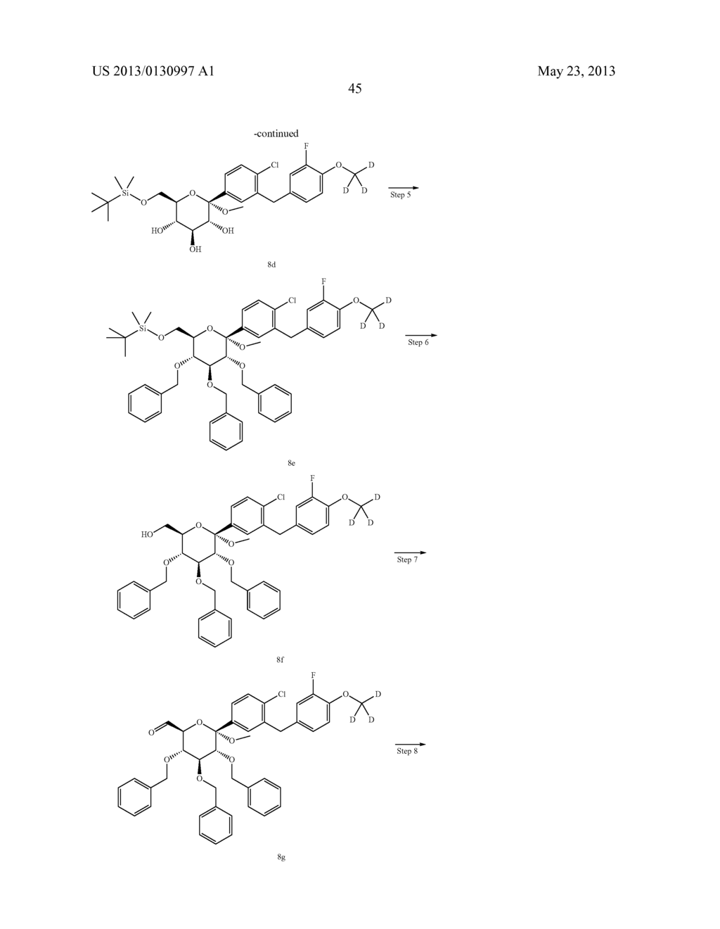 C-ARYL GLUCOSIDE DERIVATIVES, PREPARATION PROCESS AND PHARMACEUTICAL USE     THEREOF - diagram, schematic, and image 46