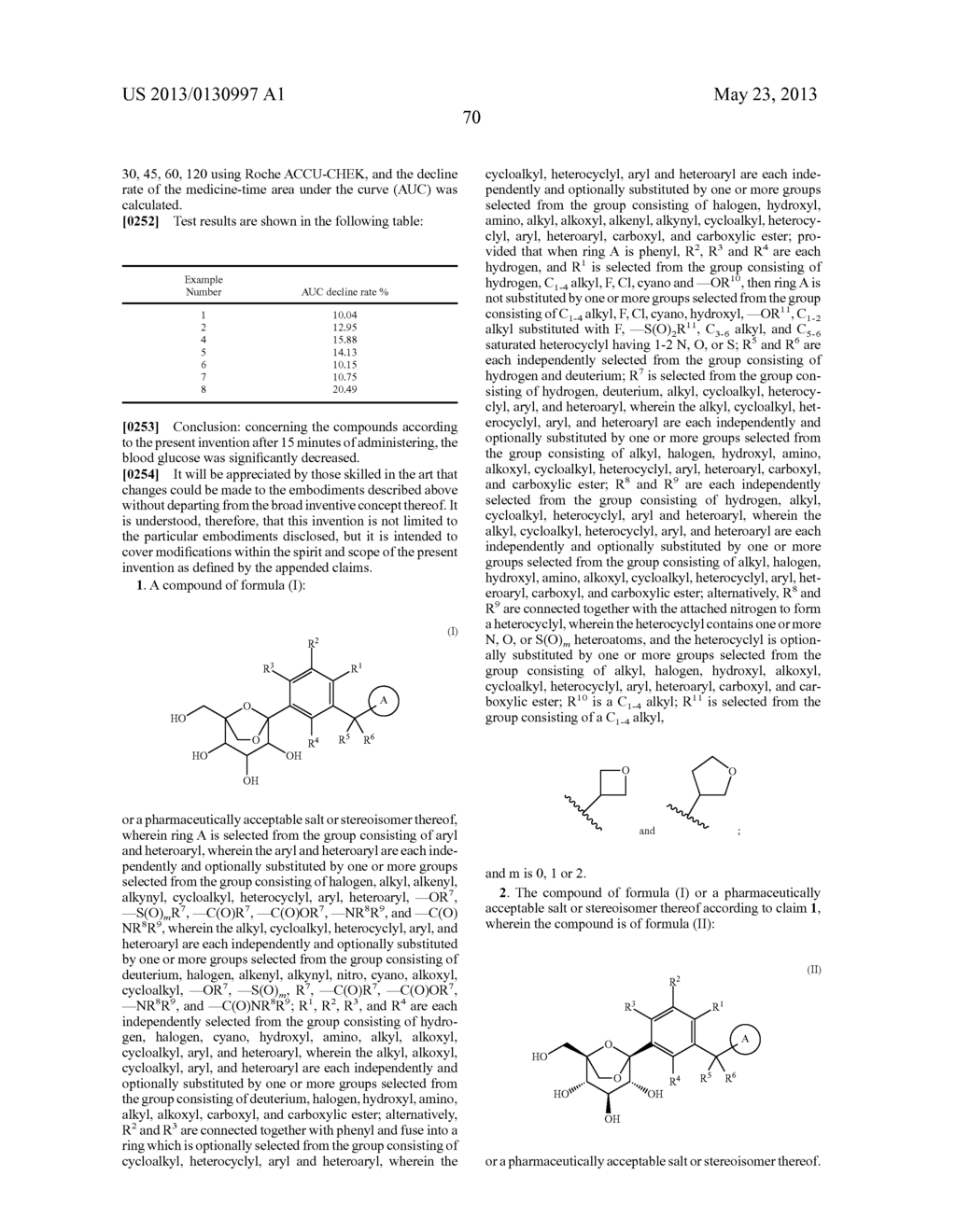 C-ARYL GLUCOSIDE DERIVATIVES, PREPARATION PROCESS AND PHARMACEUTICAL USE     THEREOF - diagram, schematic, and image 71