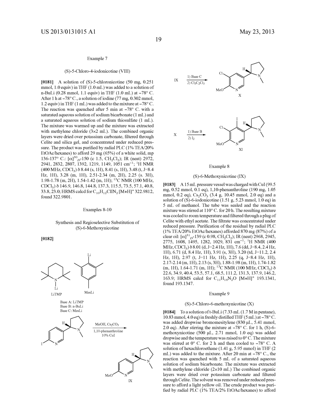 SYNTHESIS AND REGIOSELECTIVE SUBSTITUTION OF 6-HALO- AND 6-ALKOXY NICOTINE     DERIVATIVES - diagram, schematic, and image 20