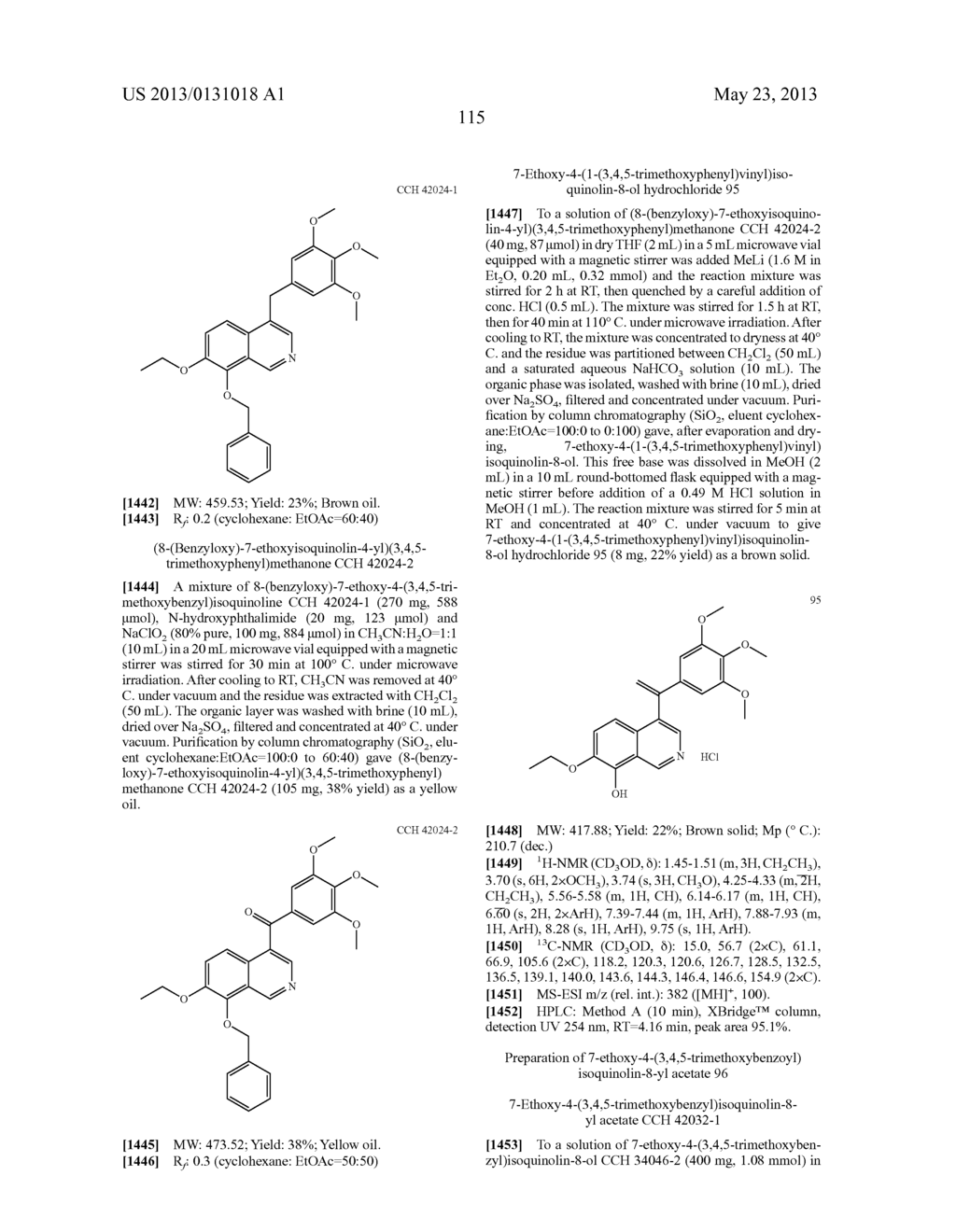SUBSTITUTED ISOQUINOLINES AND THEIR USE AS TUBULIN POLYMERIZATION     INHIBITORS - diagram, schematic, and image 116