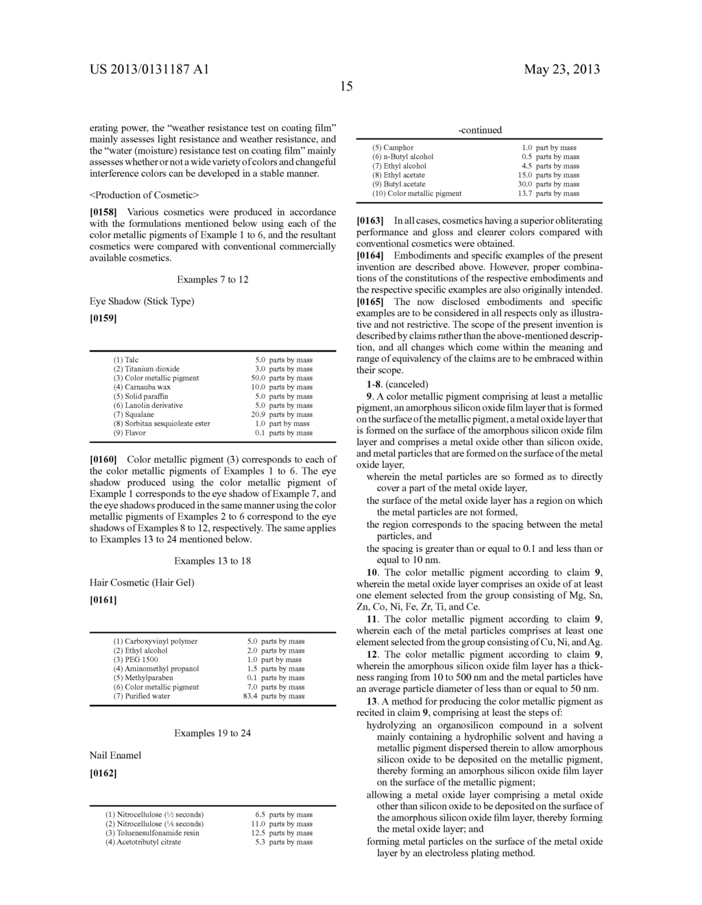 COLOR METALLIC PIGMENT, METHOD FOR PRODUCING SAME, AND COATING COMPOSITION     AND COSMETIC CONTAINING SAME - diagram, schematic, and image 16