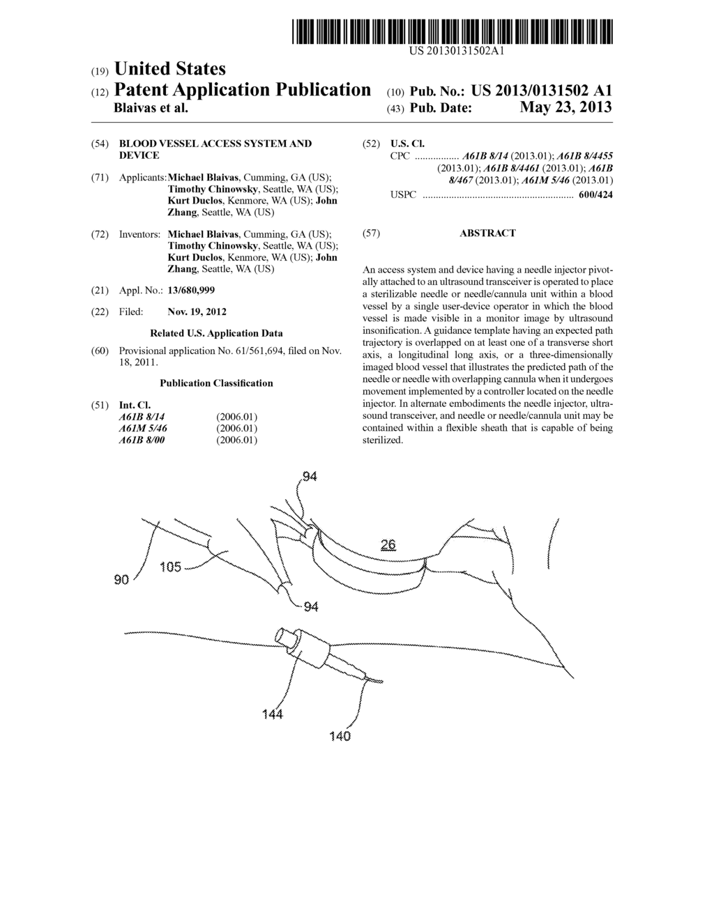 BLOOD VESSEL ACCESS SYSTEM AND DEVICE - diagram, schematic, and image 01