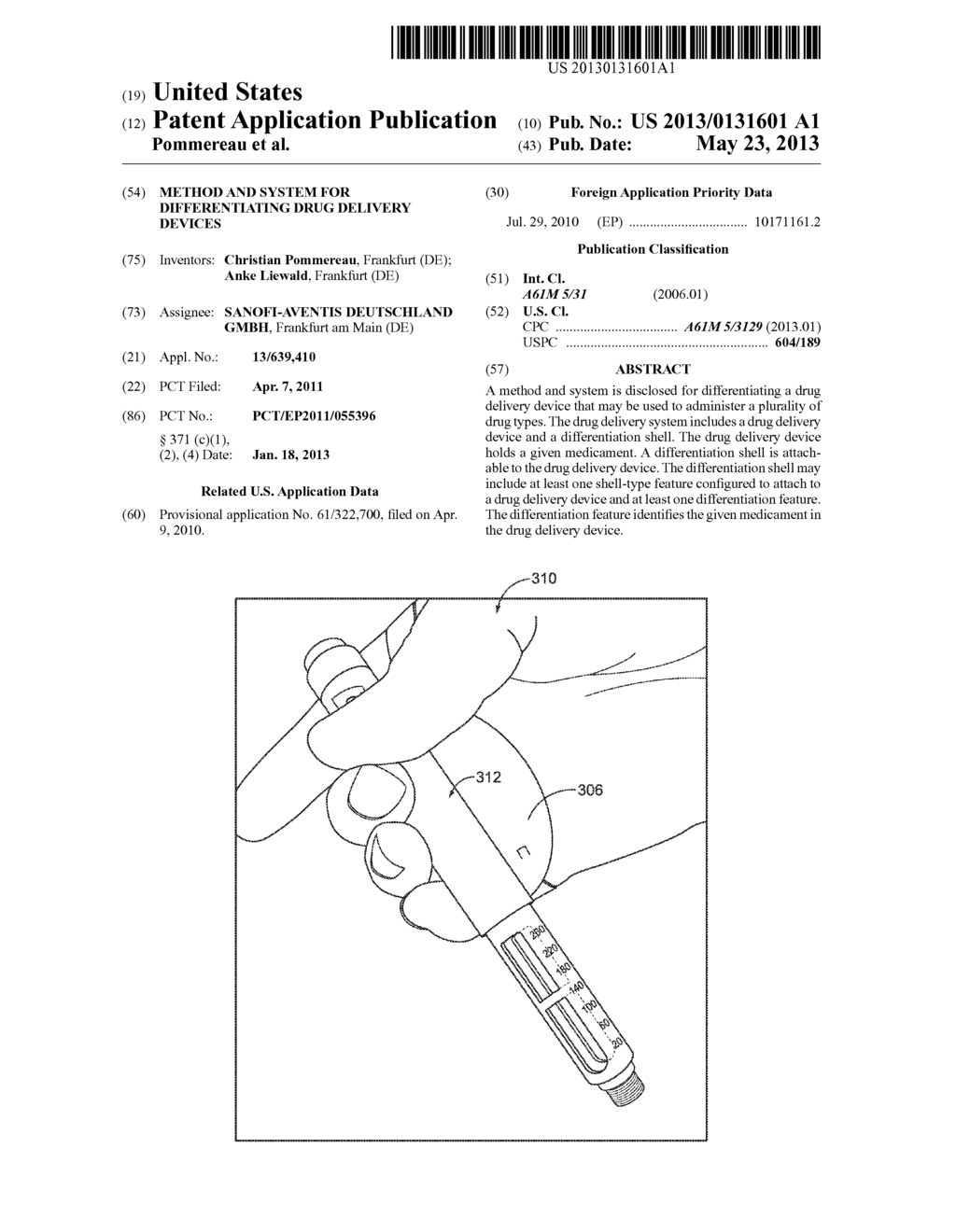 METHOD AND SYSTEM FOR DIFFERENTIATING DRUG DELIVERY DEVICES - diagram, schematic, and image 01