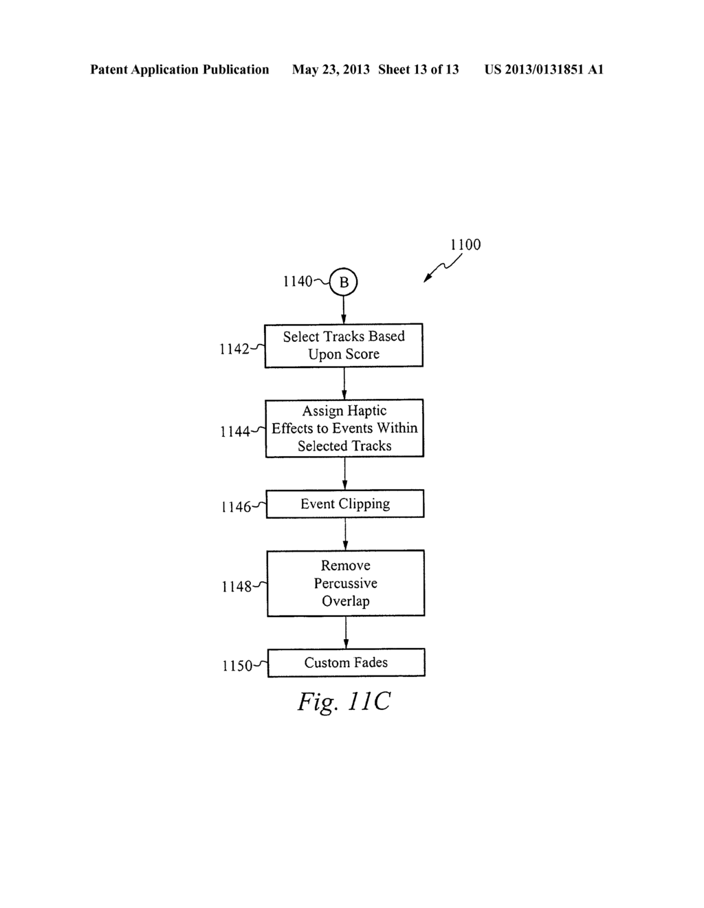 SYSTEM AND METHOD FOR AUTOMATICALLY PRODUCING HAPTIC EVENTS FROM A DIGITAL     AUDIO SIGNAL - diagram, schematic, and image 14