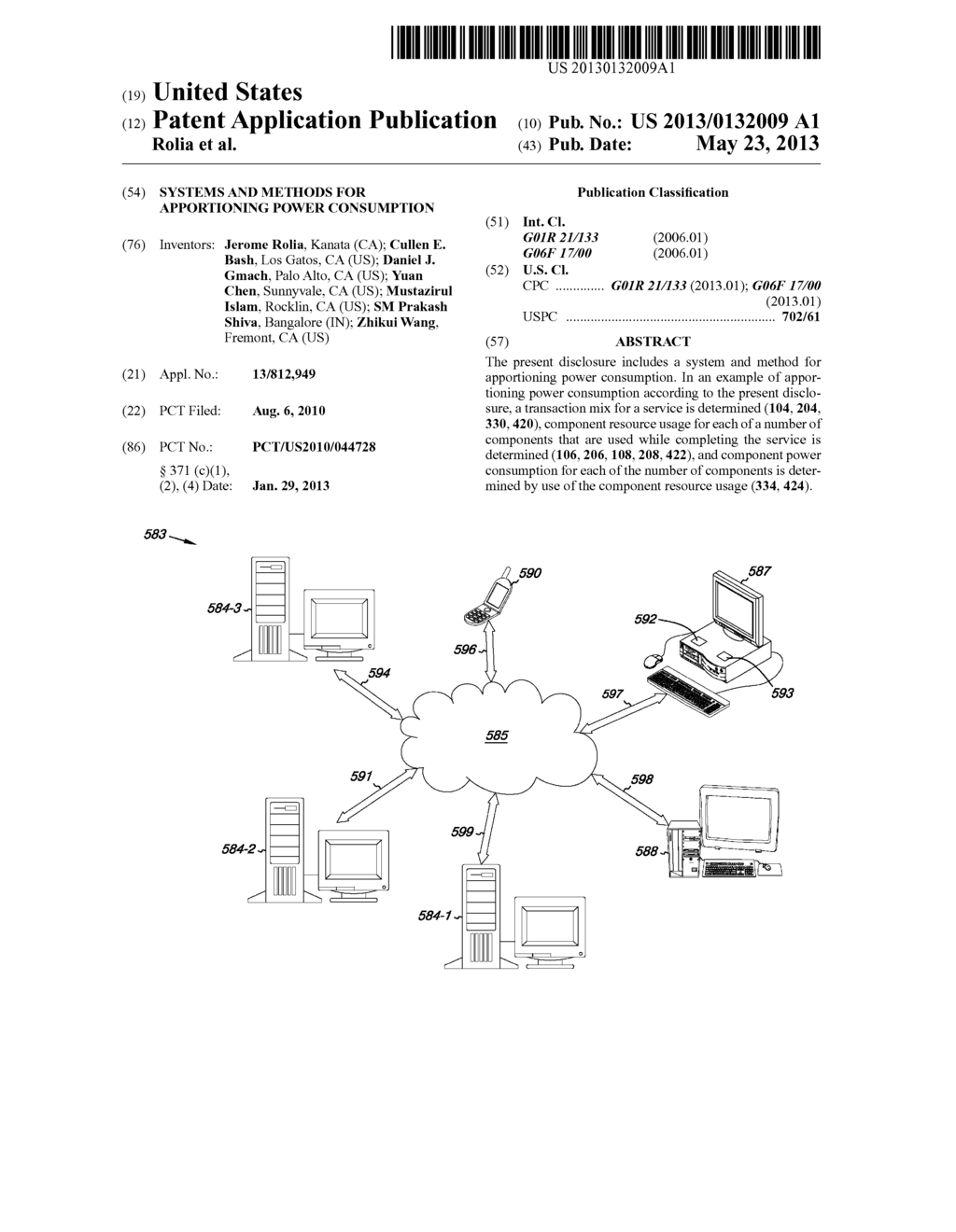 SYSTEMS AND METHODS FOR APPORTIONING POWER CONSUMPTION - diagram, schematic, and image 01