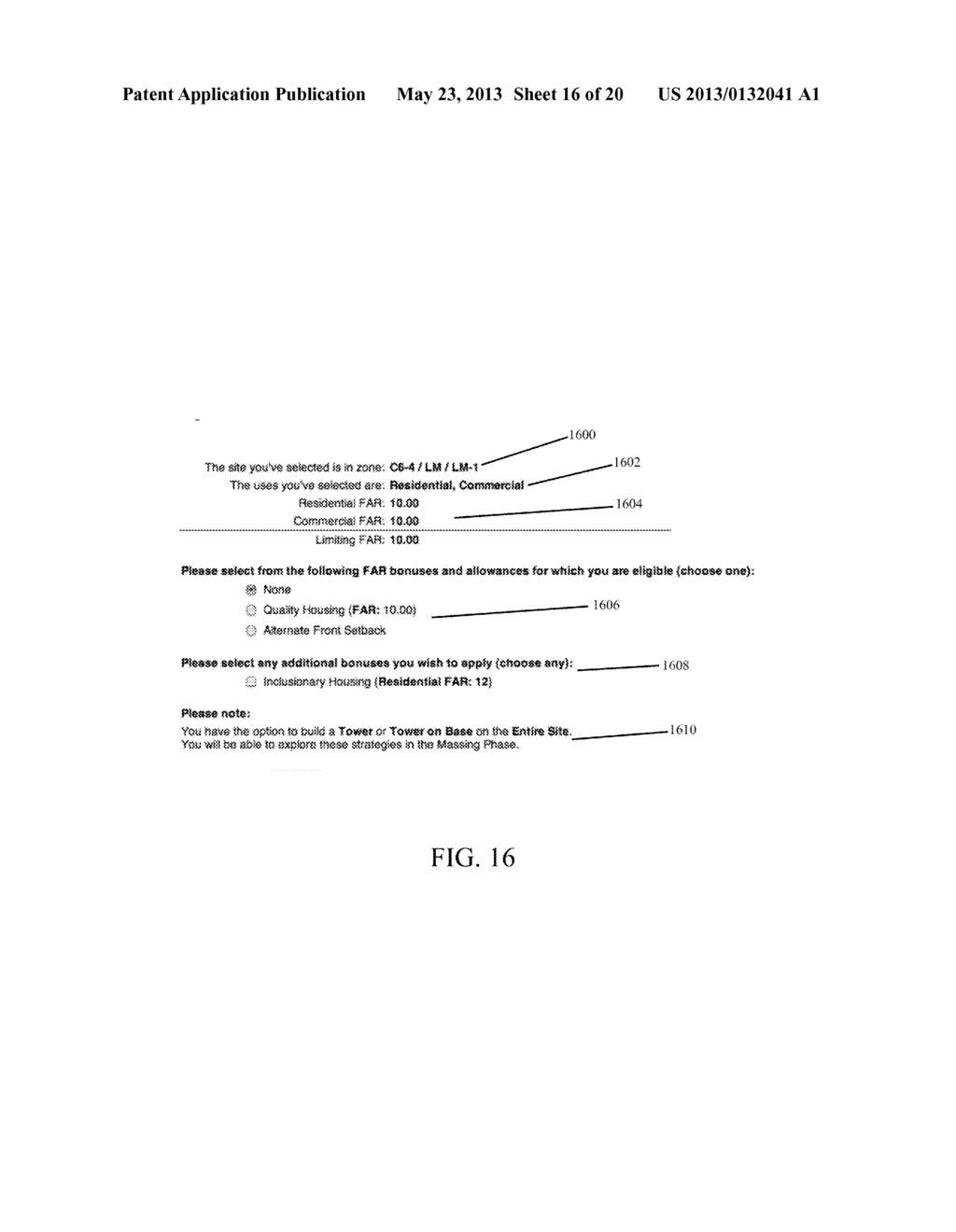 SYSTEM AND METHOD FOR 3-D MASSING OF A BUILDING ENVELOPE - diagram, schematic, and image 17