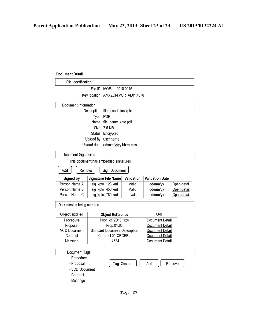 HIERARCHICAL CROSS-LINKED PURPOSE ORIENTED DOCUMENT VALIDATION SYSTEM AND     PROCESS - diagram, schematic, and image 24