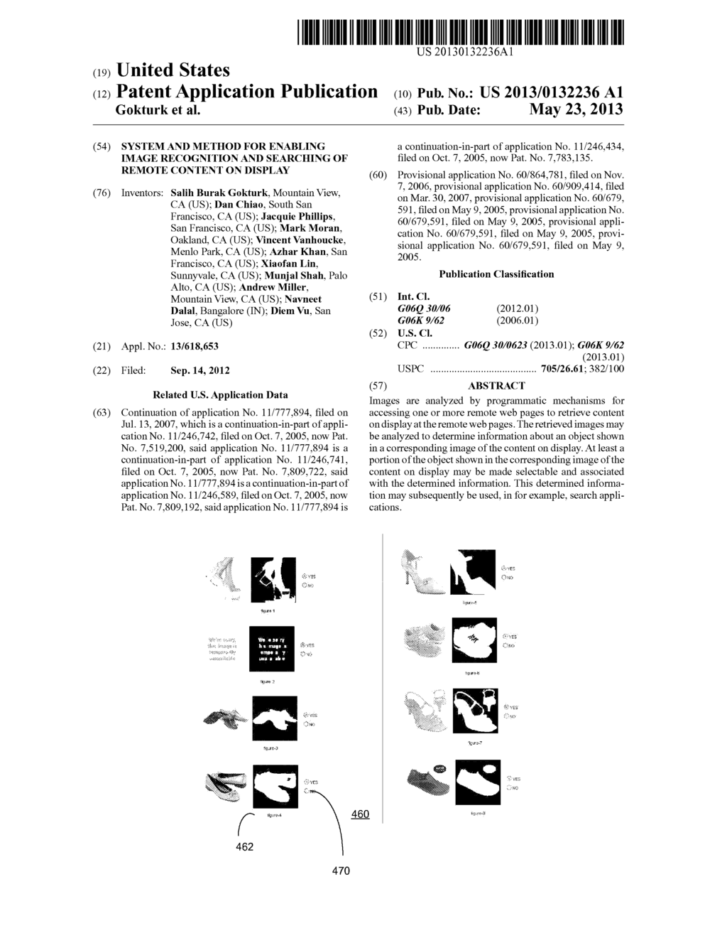 SYSTEM AND METHOD FOR ENABLING IMAGE RECOGNITION AND SEARCHING OF REMOTE     CONTENT ON DISPLAY - diagram, schematic, and image 01