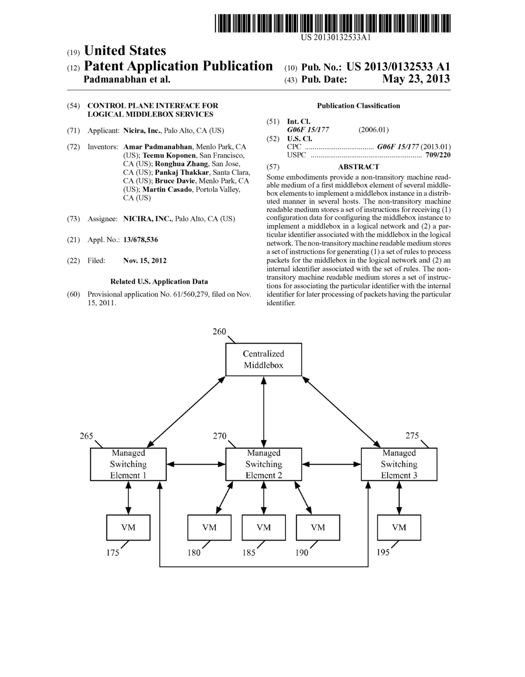 CONTROL PLANE INTERFACE FOR LOGICAL MIDDLEBOX SERVICES - diagram, schematic, and image 01