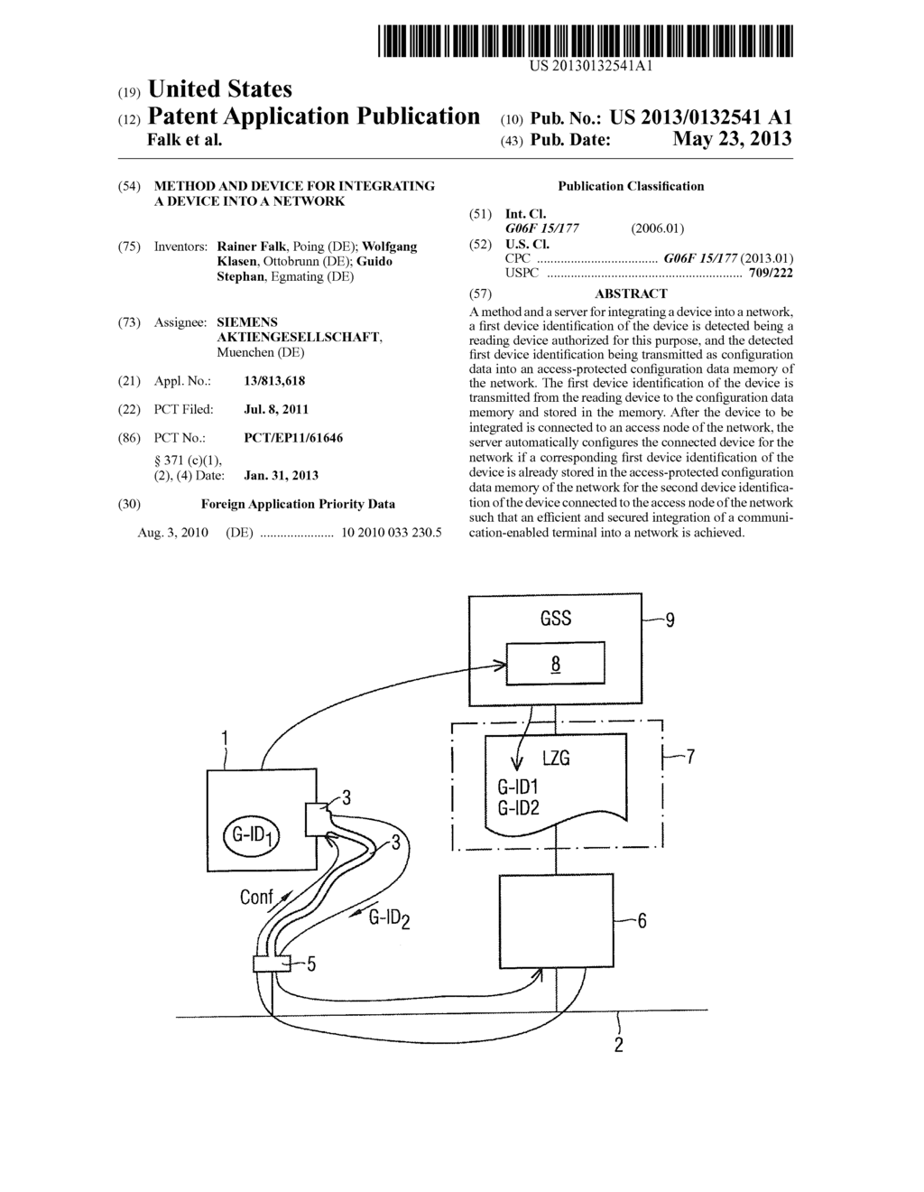 Method and Device for Integrating a Device into a Network - diagram, schematic, and image 01