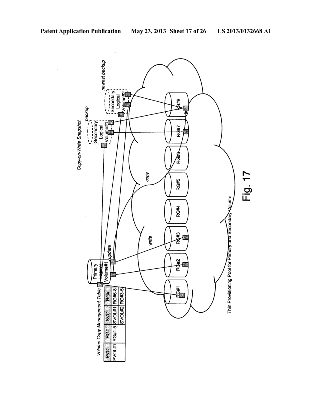 VOLUME COPY MANAGEMENT METHOD ON THIN PROVISIONING POOL OF STORAGE     SUBSYSTEM - diagram, schematic, and image 18