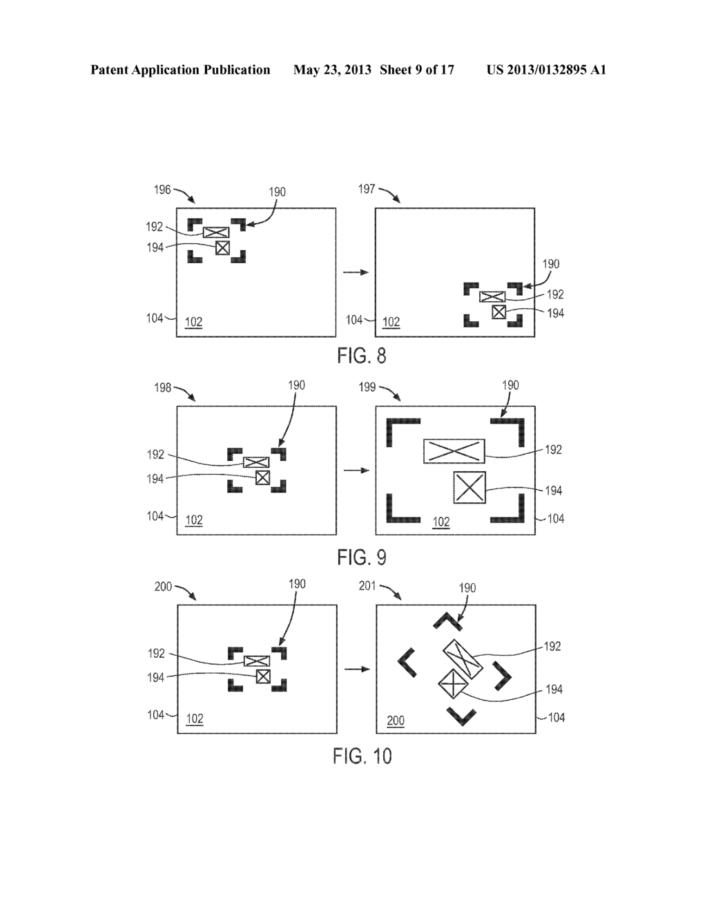 GROUPING WITH FRAMES TO TRANSFORM DISPLAY ELEMENTS WITHIN A ZOOMING USER     INTERFACE - diagram, schematic, and image 10