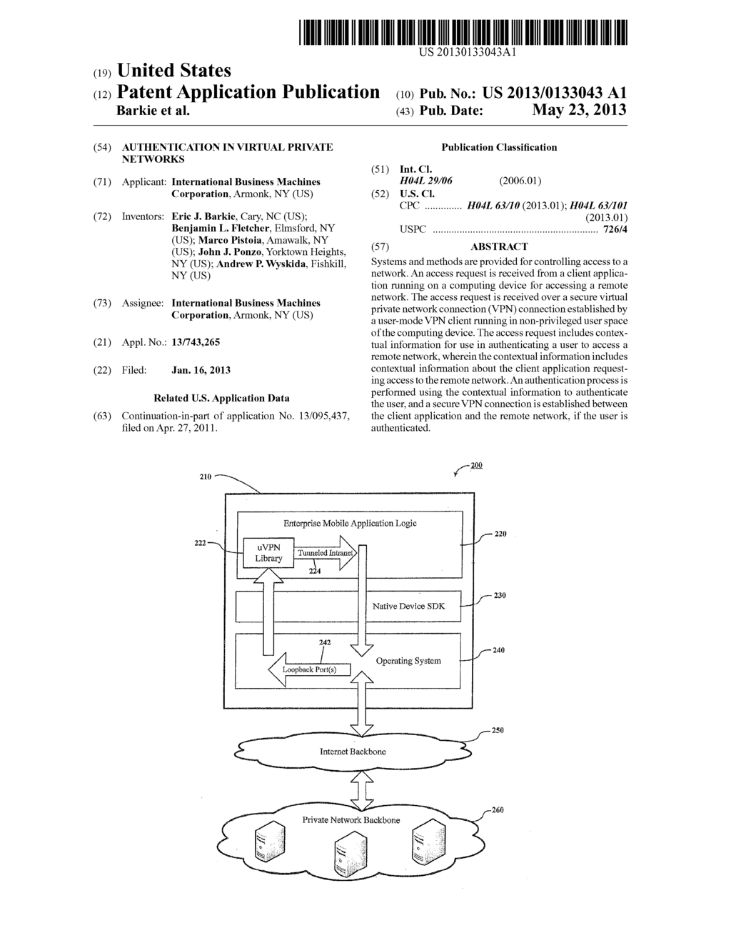 AUTHENTICATION IN VIRTUAL PRIVATE NETWORKS - diagram, schematic, and image 01