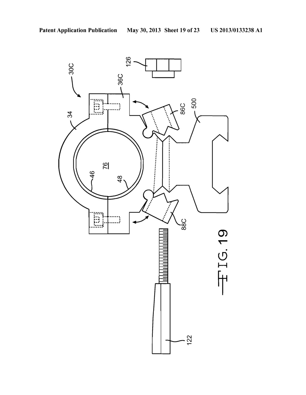 FIREARM ATTACHMENT ASSEMBLY, MEMBER FOR ATTACHING AND METHOD OF SECURING - diagram, schematic, and image 20