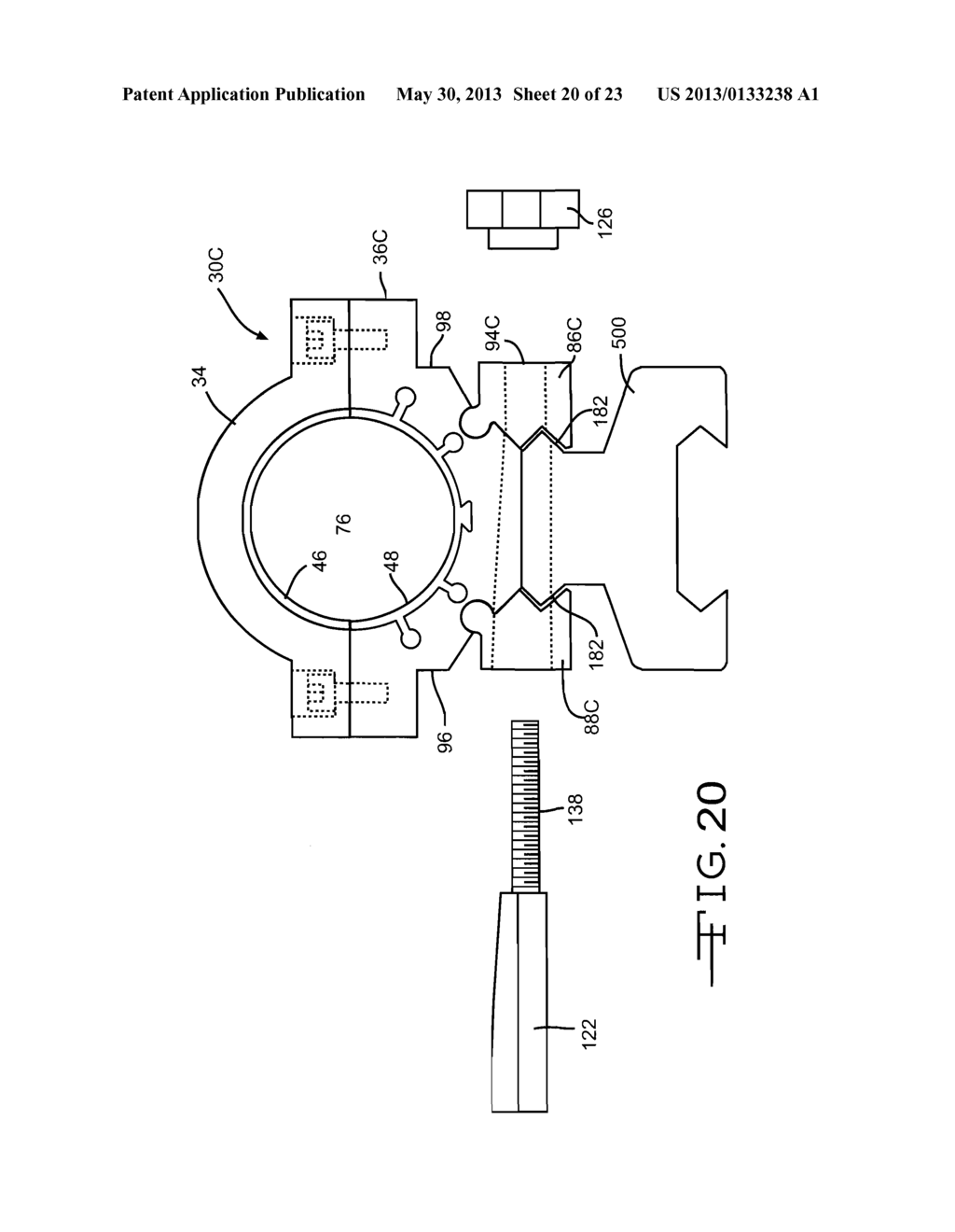 FIREARM ATTACHMENT ASSEMBLY, MEMBER FOR ATTACHING AND METHOD OF SECURING - diagram, schematic, and image 21