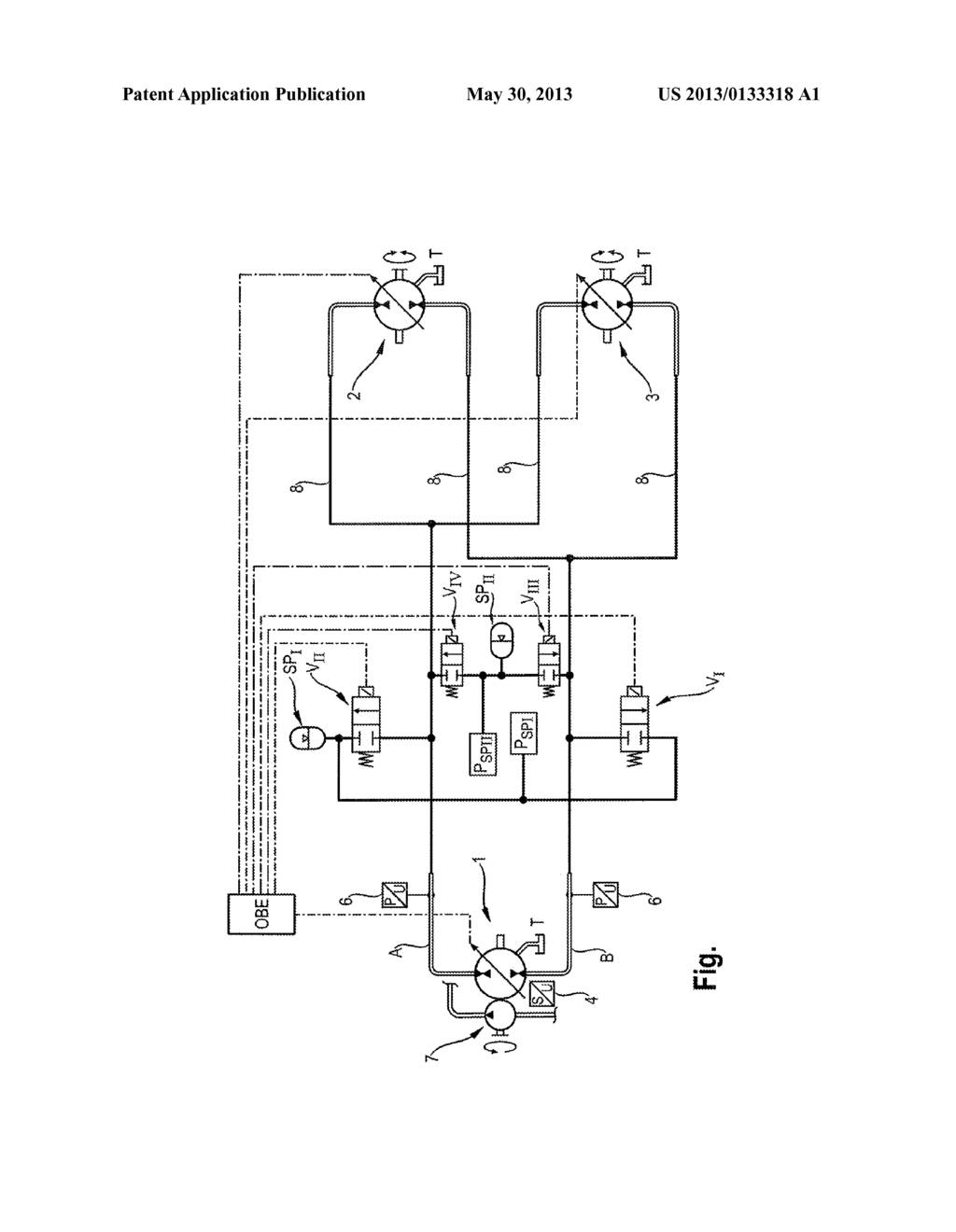 HYDRAULIC TRAVEL DRIVE WITH A CLOSED HYDRAULIC CIRCUIT AND METHOD FOR     OPERATING SUCH A TRAVEL DRIVE - diagram, schematic, and image 02