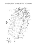 AUXILIARY DEVICE MOUNTING STRUCTURE FOR AN INTERNAL COMBUSTION ENGINE diagram and image