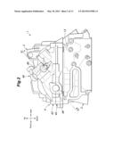 AUXILIARY DEVICE MOUNTING STRUCTURE FOR AN INTERNAL COMBUSTION ENGINE diagram and image