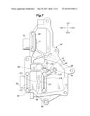 AUXILIARY DEVICE MOUNTING STRUCTURE FOR AN INTERNAL COMBUSTION ENGINE diagram and image