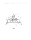 INSTALLATION FOR FILLING GAS CYLINDERS WITH AN ANGULAR GAS-DISTRIBUTION     DEVICE diagram and image